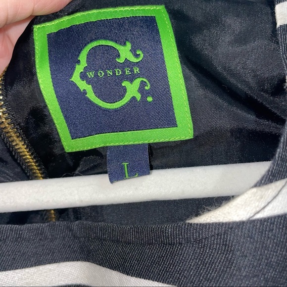 C wonder size large blue and white striped dress - Picture 3 of 6